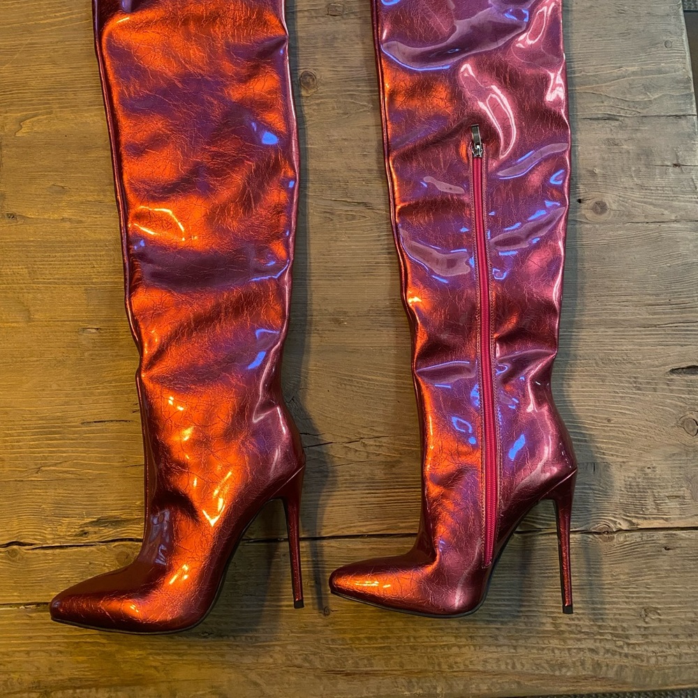 Azalea Wang thigh high boots, never worn, size 8